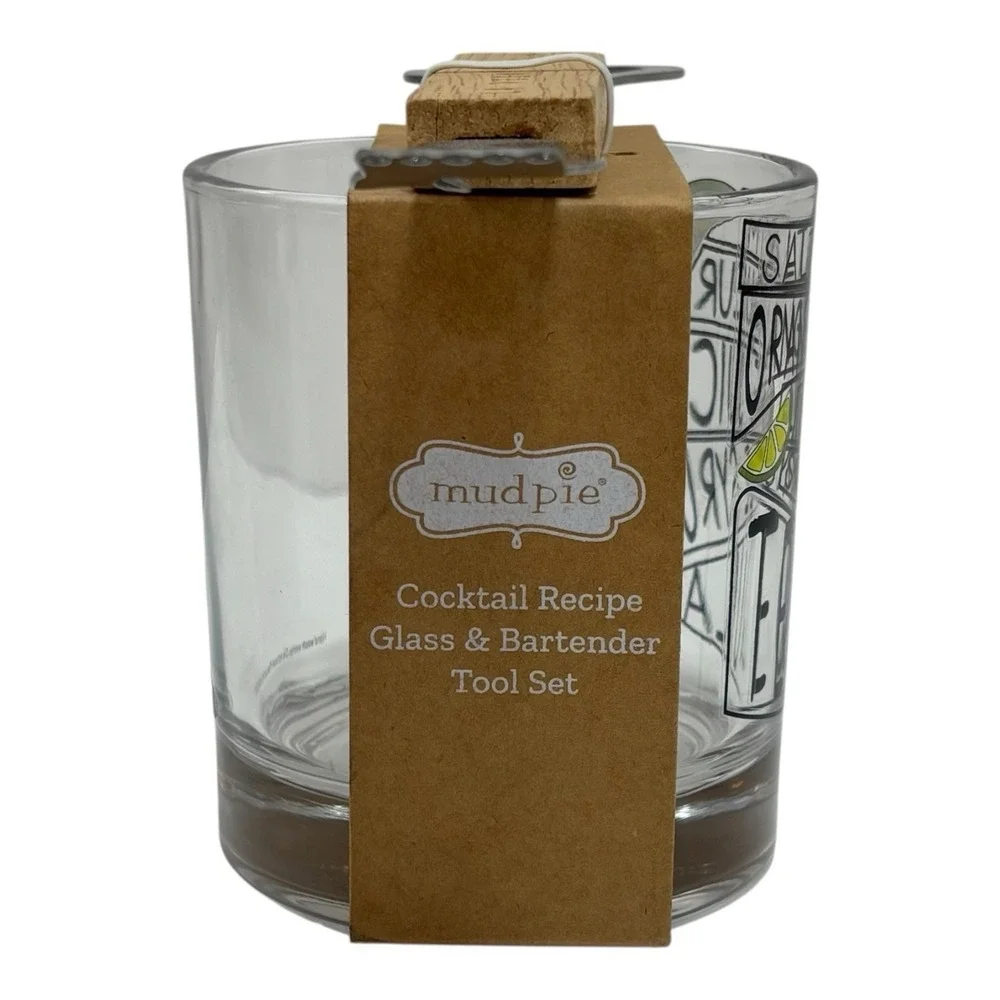 Mud Pie Drink Recipe Glass 8 oz Tool 6 1/2